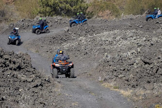 1 1/2 - 2 Hours Guided Excursion of Etna by Quad - Riding an automatic quad across black volcanic ground