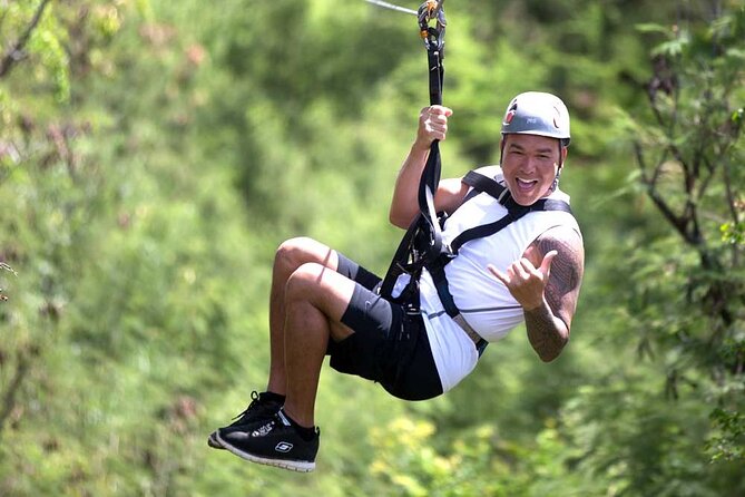 3 Zipline Adventure at Coral Crater with Optional Waikiki Shuttle - The three lines: short, simple, and still exciting