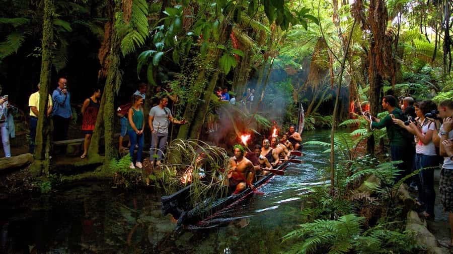 Auckland: Rotorua Māori Cultural & Geothermal Tour & Lunch - Walking through Wai-O-Tapu Thermal Wonderland