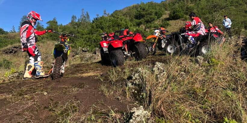 Bali: ATV Batur Sunrise, Lava, Pine Forest and Hot Spring - Pine Forest trails and the volcanic black lava area