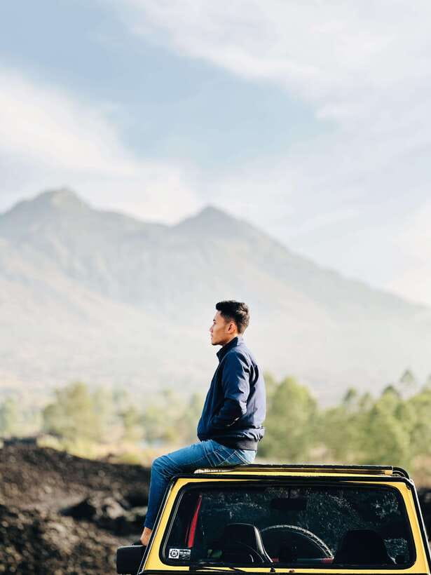 Bali: Mount Batur Sunrise and Black Lava Jeep Tour - Riding the 4WD jeep to the sunrise view