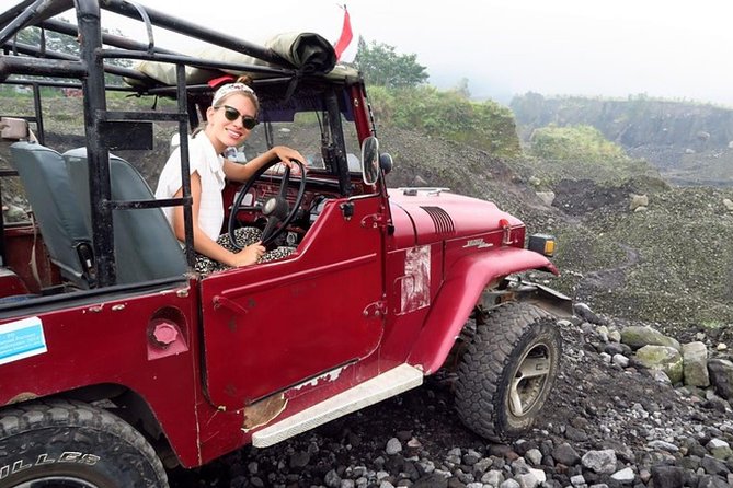 Batur Volcano 4WD Jeep Tour: Black Lava Adventure - Black lava and sand by 4WD Jeep