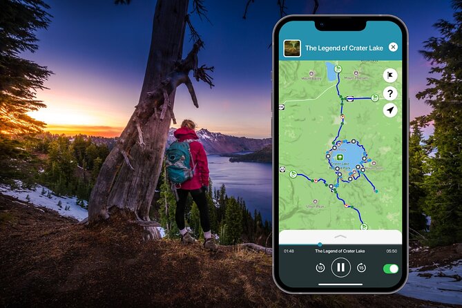 Crater Lake National Park Self-Guided Audio Tour - Visitor information and the first rim views