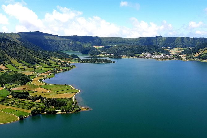 Cruise Travellers: Sete Cidades Volcano, The Blue & Green Lake - Sete Cidades village and the volcanic crater