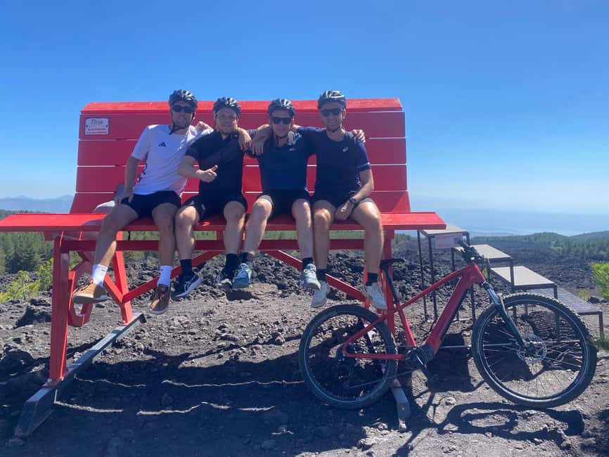 E-mtb tour through lava flows and down to Alcantara gorges - Ragabo pine forest and the old railway
