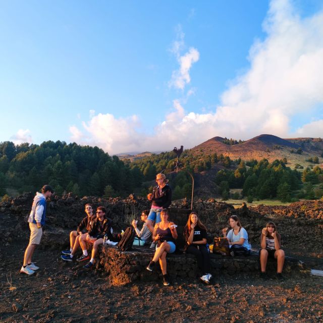 Etna excursions at sunset ancient craters and lava flows - Starting in Trecastagni and riding toward the volcano