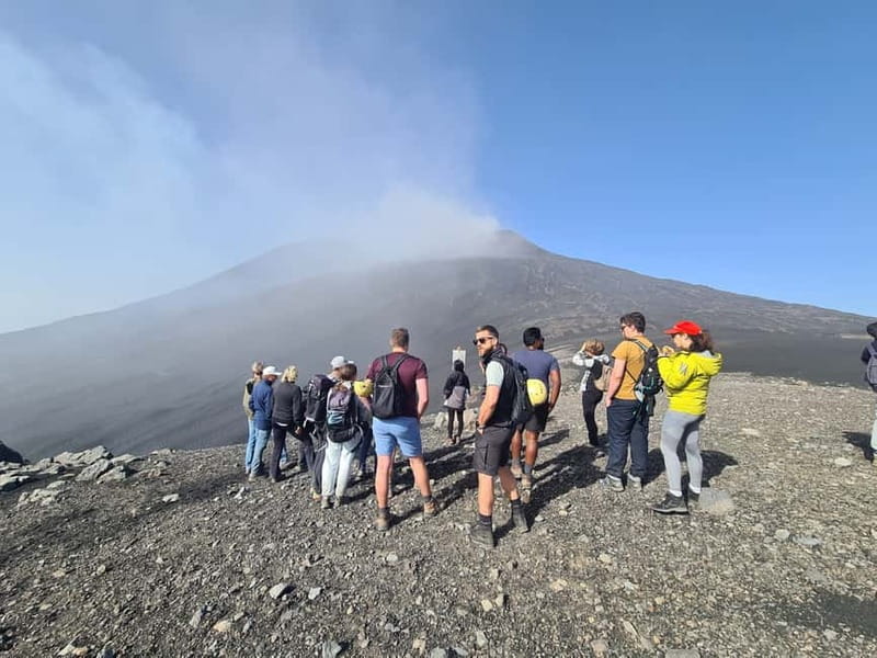 Etna North 2900mt Sunset: Summit area & Craters of 2002 - The North-East crater and the high mountain route