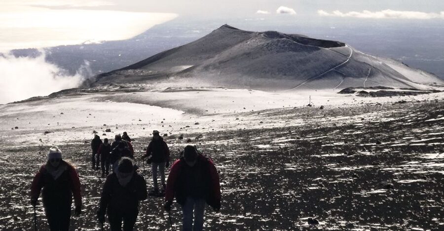 Etna South: High Altitude Winter Trek with an Alpine Guide - A possible lava channel before the cable car