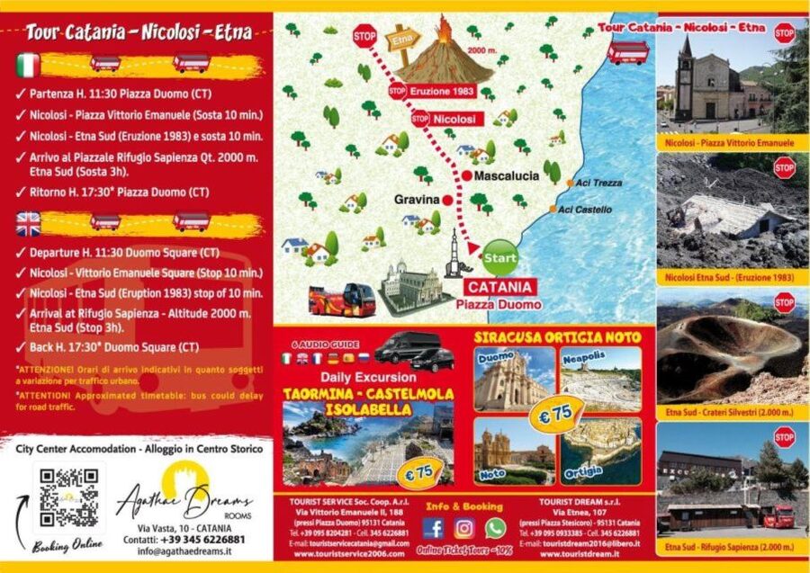 Etna Tour by Panoramic Bus - Optional higher activities and the extra cost