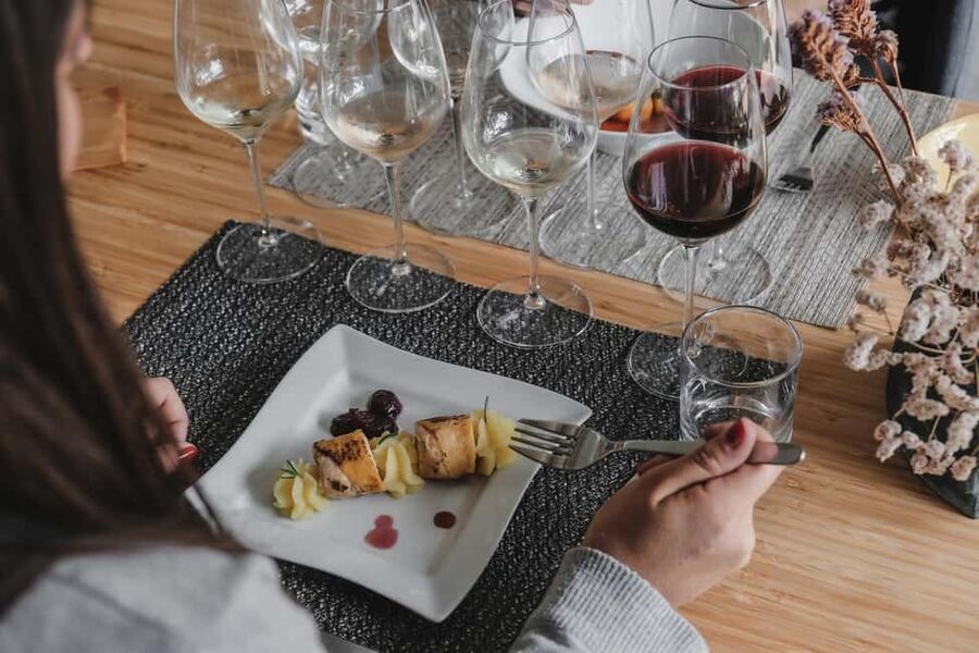 Etna Urban Winery, Vineyard Walk & Sunset Tasting Dinner - The courtyard, garden, and sunset mood