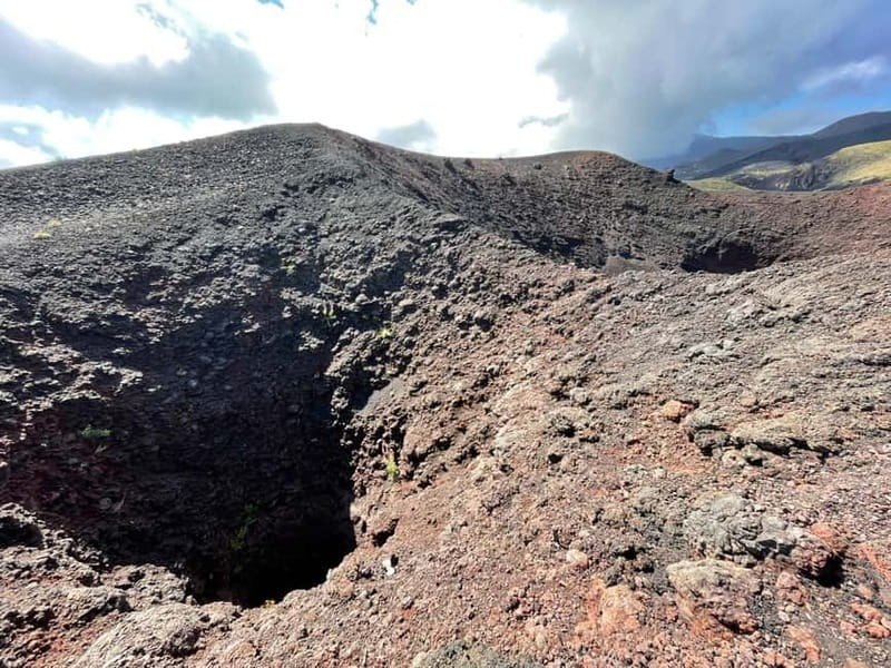 ETNA VOLCANO: Excursion to the Craters of 2002 - Walking across the lava flow that destroyed the square