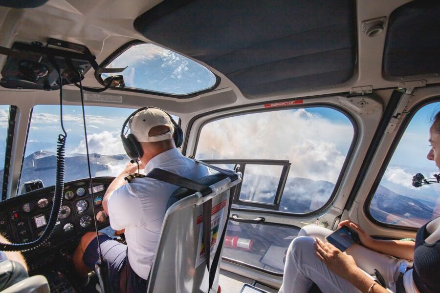 Fiumefreddo: Group Flight Helicopter Tour over Etna - The northern ascent over Piedimonte Etneo and Linguaglossa