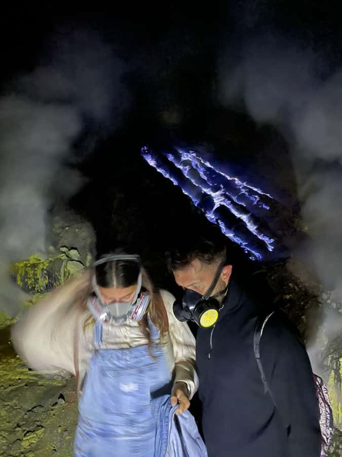 From Bali : Mount Ijen Blue-fire Volcano Tour - Sulfur Miners at Work
