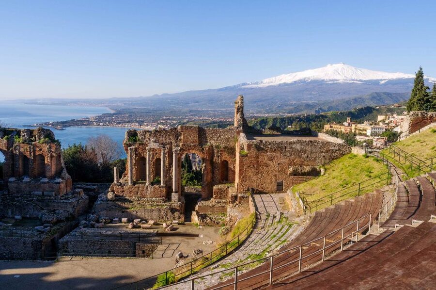 From Catania: Day Trip to Mount Etna and Taormina - Entering an Etna lava cave
