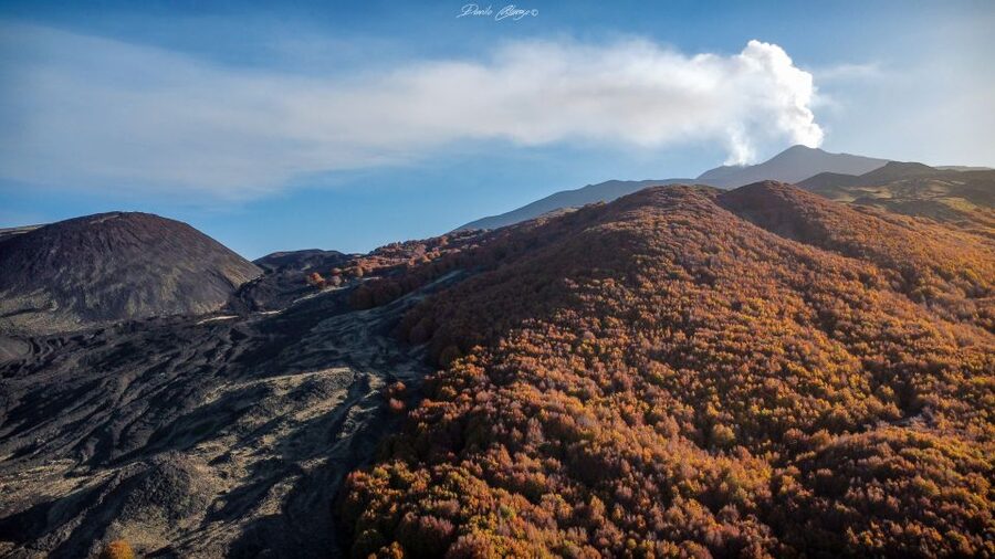 From Catania: Mt. Etna, Wine and Alcantara Tour - Entering a lava cave with a helmet and lamp