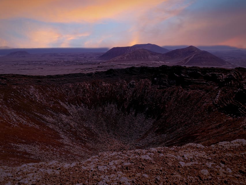 From Fuerteventura: Sunset Hike at Volcano with Scenic Views - At the crater rim, the best views arrive