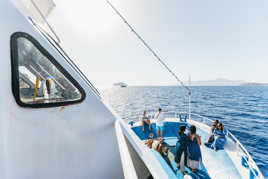 From Kos: Nisyros Island Volcano and Panagia Spiliani - The return boat to Kos