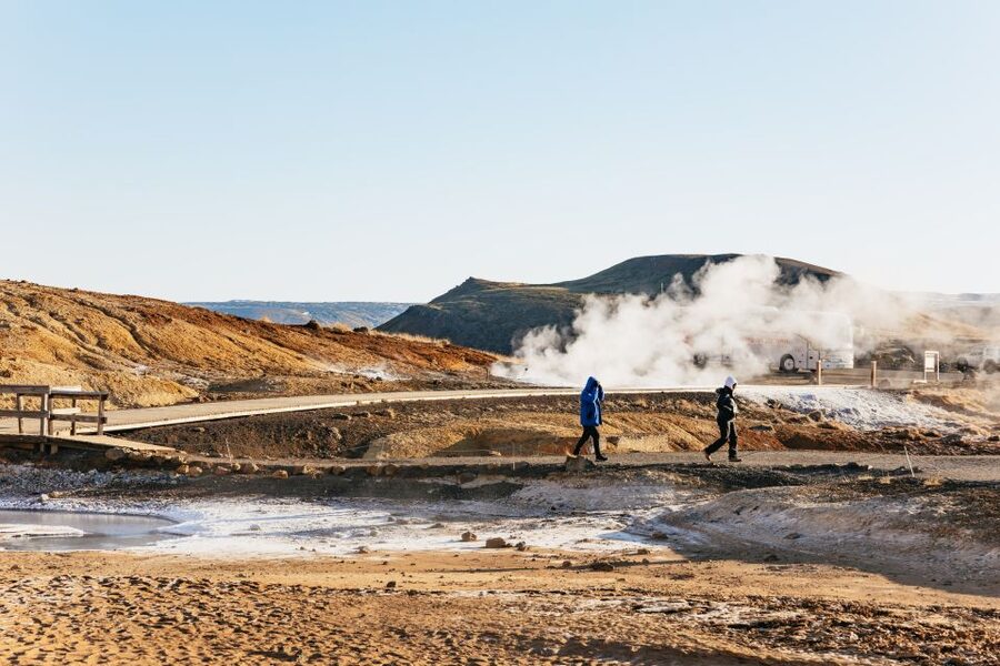 From Reykjavík: Volcanoes and Blue Lagoon Day Trip - Seltún’s steam, mud, and bright mineral ground