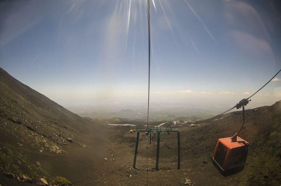 From Taormina: Mount Etna upper craters and Alcantara Gorges - The return to Taormina