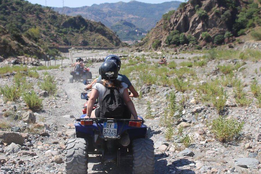 From Taormina: Off-Road ATV Tour Alcantara & Mount Etna - The return route through water, forest, and countryside