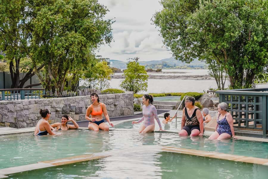 Geothermal Mineral Baths Experience: Pavilion Pools for 12+ - The three Priest Spring acidic pools at 39°C to 41°C
