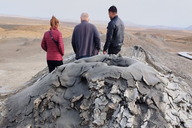 Gobustan-Mud Volcan-Fire Temple and Mountain Tour/Entrance inc - Yanar Dag offers a natural fire on a hillside