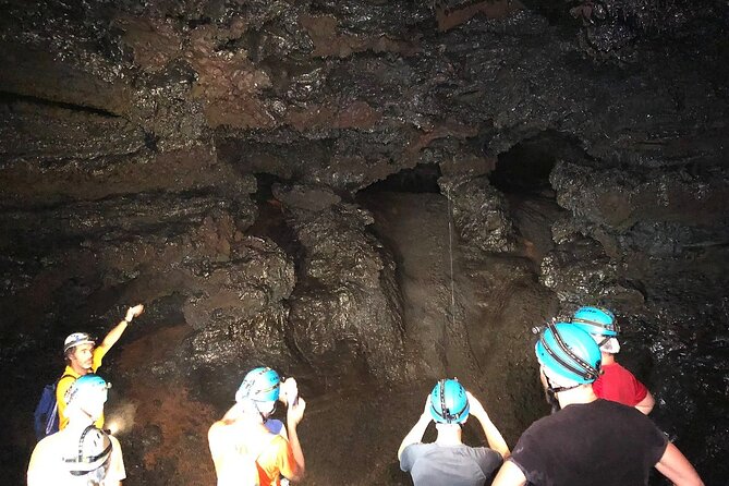 Guided tour of the 2004 lava tunnels - A small group and guide-led pace