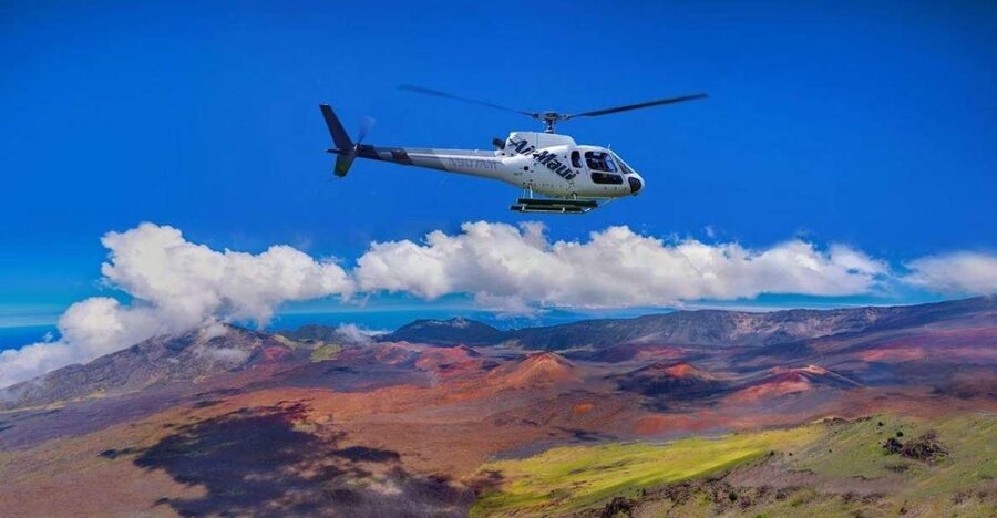 Hana Rainforest and Haleakala Crater 45-min Helicopter Tour - Haleakala Crater from above