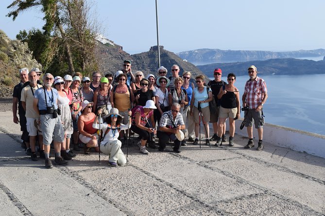 Hiking activity through the volcanic land of wonder - Arriving in Oia by the old village lanes