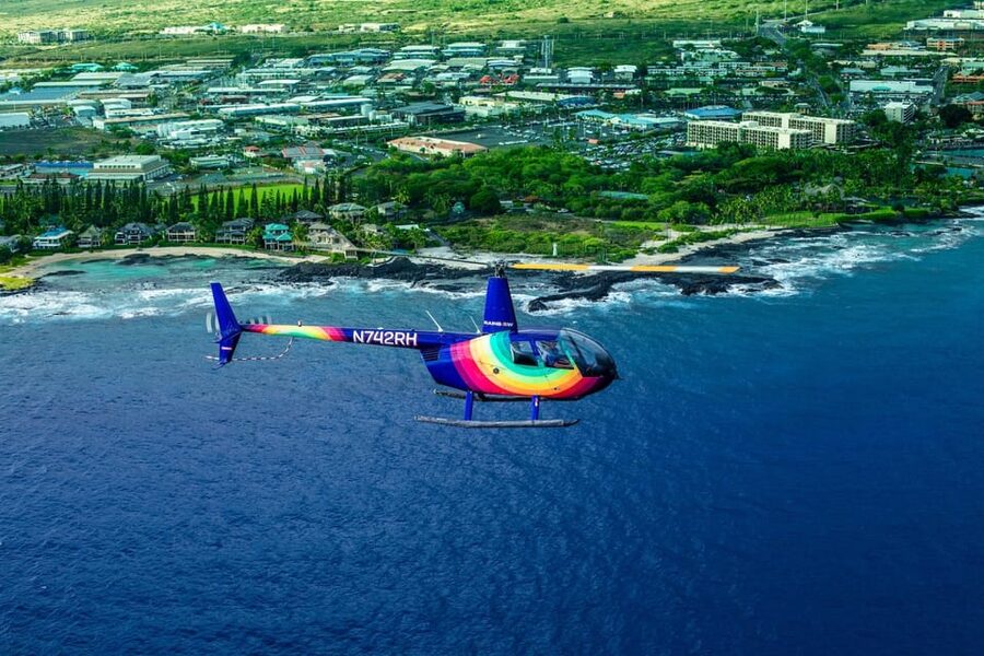 Kailua-Kona: Kohala, Volcanoes and Waterfall Helicopter Tour - Kawaihae, Anaehoomalu, Kiholo, and the return south
