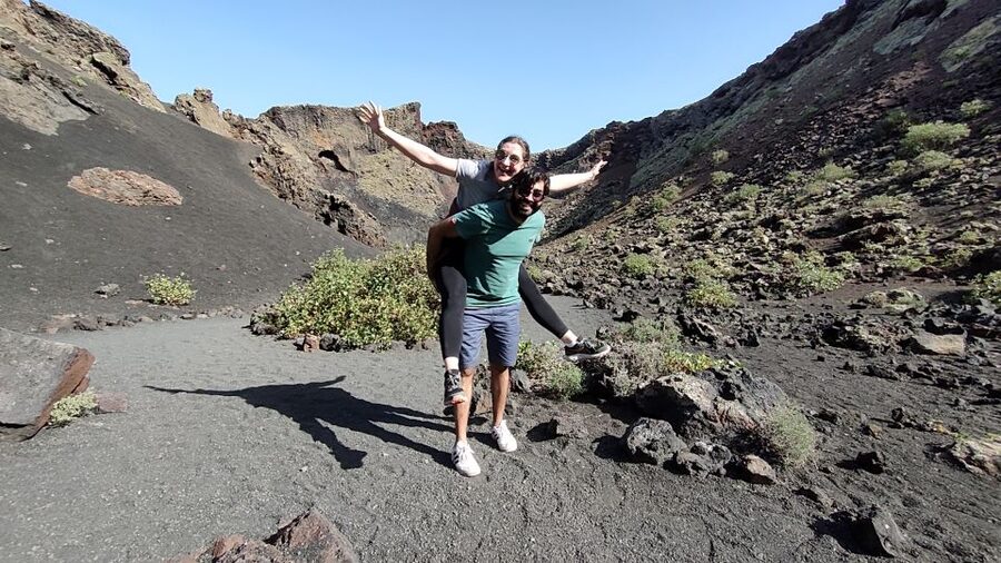 Lanzarote: Guided ebike tours of the Timanfaya volcanoes - Entering a volcano on foot