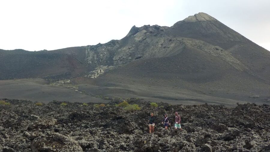 Lanzarote: Guided Volcano Hike with Transfers - The first steps across hardened lava