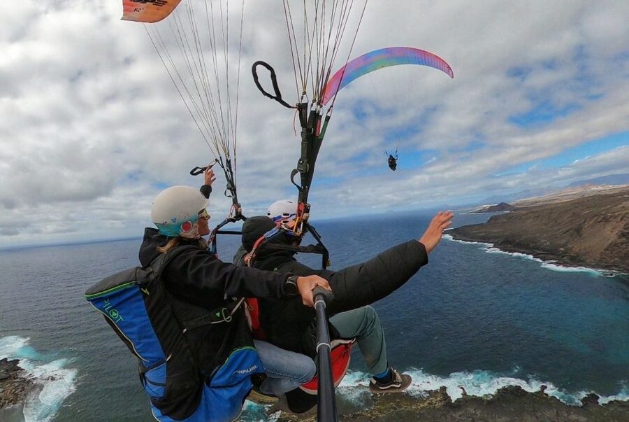 Lanzarote: Tandem Paragliding over Volcanoes & the Atlantic - Weather is part of the deal