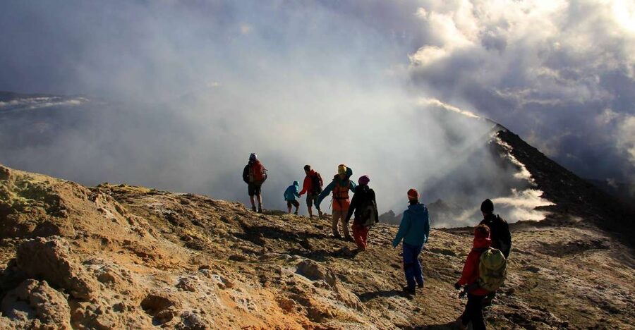 Linguaglossa: Mt Etna Summit Crater Hike with Optional 4x4 - At the Central Crater rim