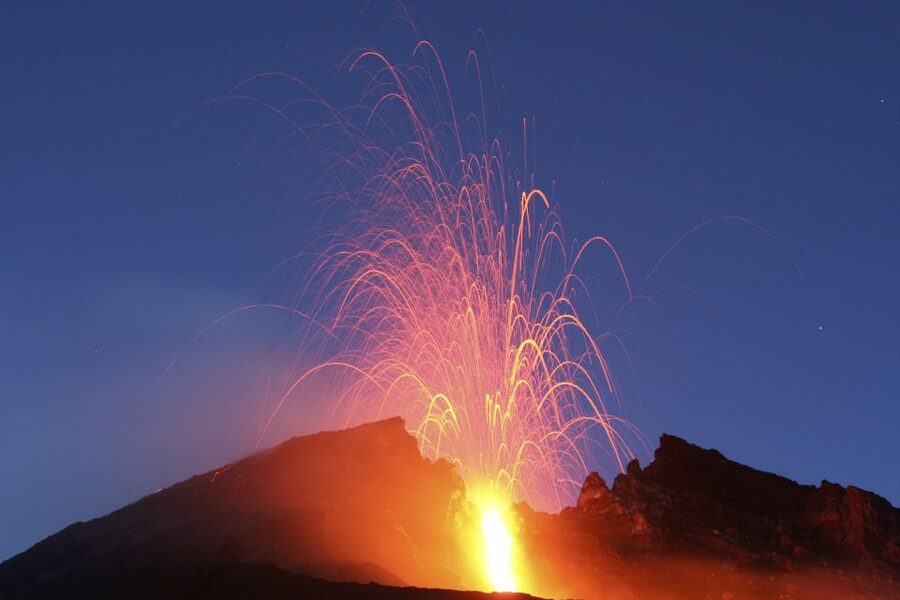 Linguaglossa: Mt Etna Summit Crater Hike with Optional 4x4 - Descending through black volcanic gullies