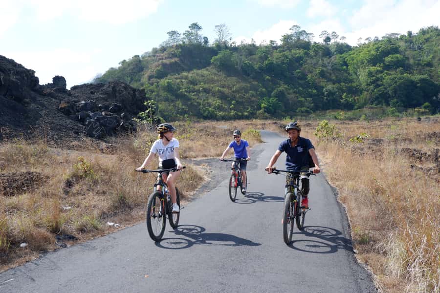 Mount Batur: Black Lava Cycling Tour w/ Natural Hot Spring - Breakfast first, then the black-lava route
