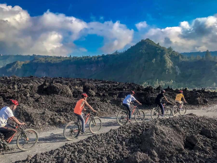 Mount Batur: Black Lava Cycling Tour w/ Natural Hot Spring - The two-hour ride through Mount Batur’s lava fields