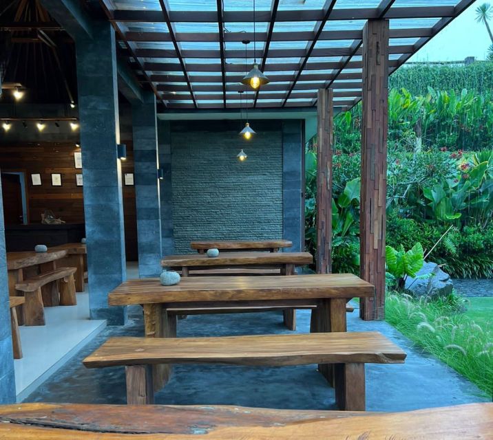 Mount Batur: Black Lava Cycling Tour w/ Natural Hot Spring - Lunch, coffee, and the changing end of the day