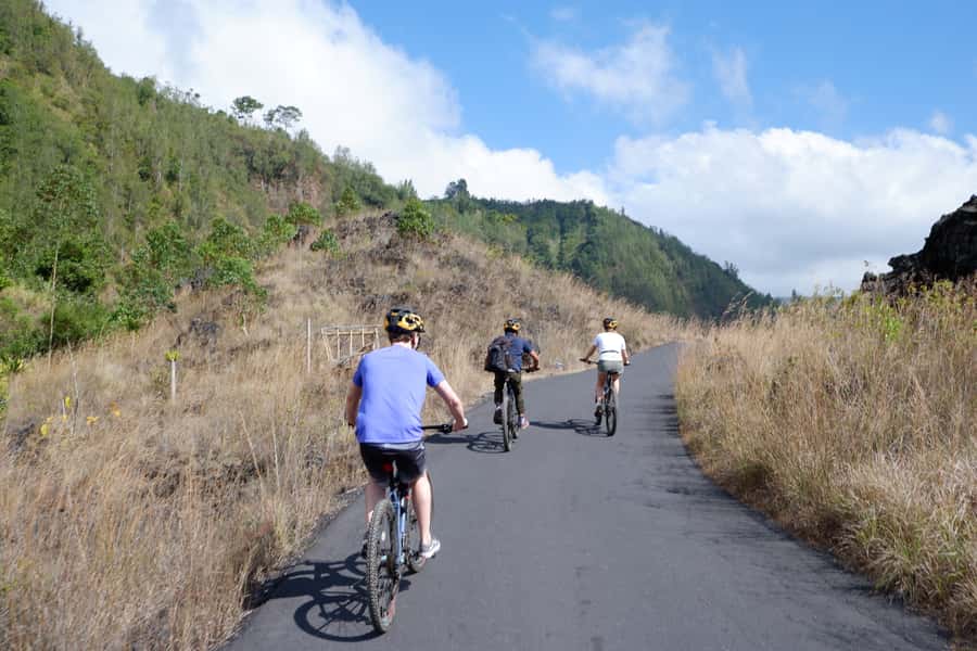 Mount Batur: Black Lava Cycling Tour w/ Natural Hot Spring - Pickup from Ubud, Kuta, and southern Bali