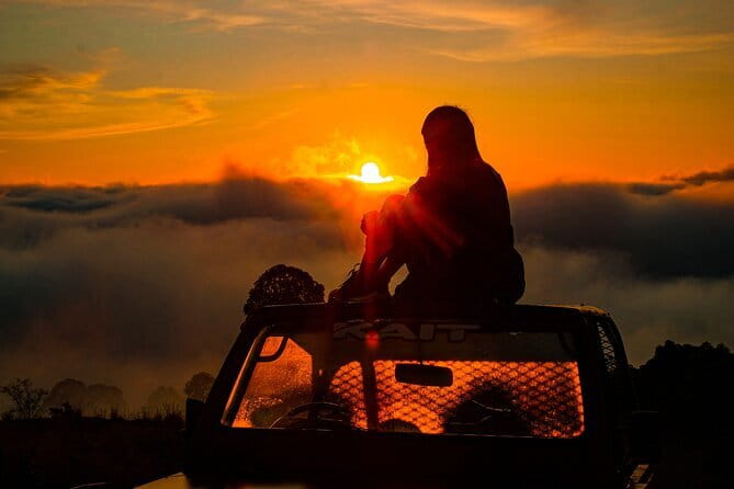 Mount Batur Sunrise Jeep With Hot Springs Tour - Black lava and volcanic sand by 4WD