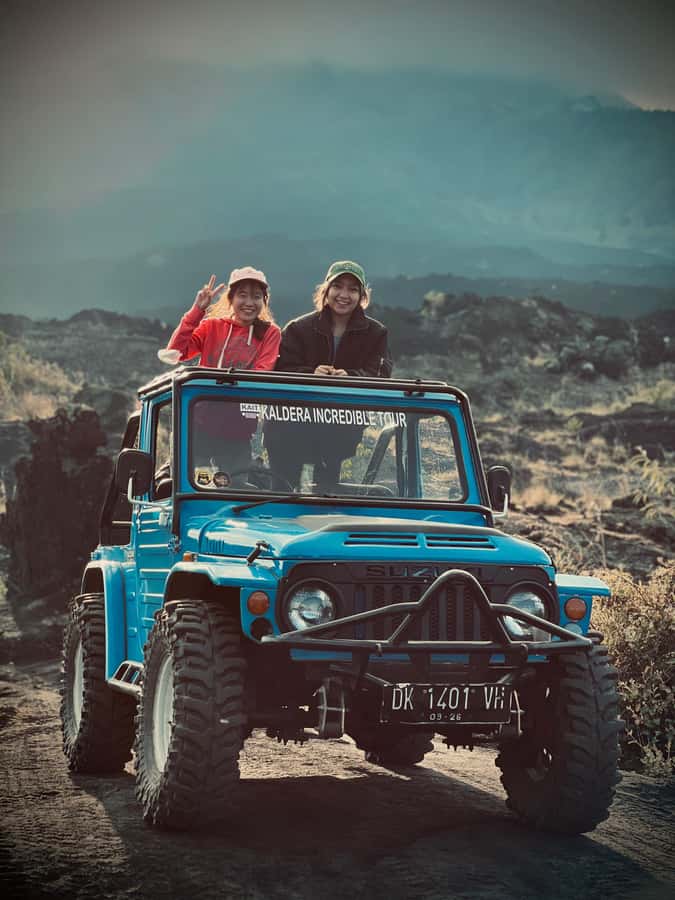 Mount batur: sunrise tour by 4wd & black lava - The pre-dawn pickup and Jeep transfer