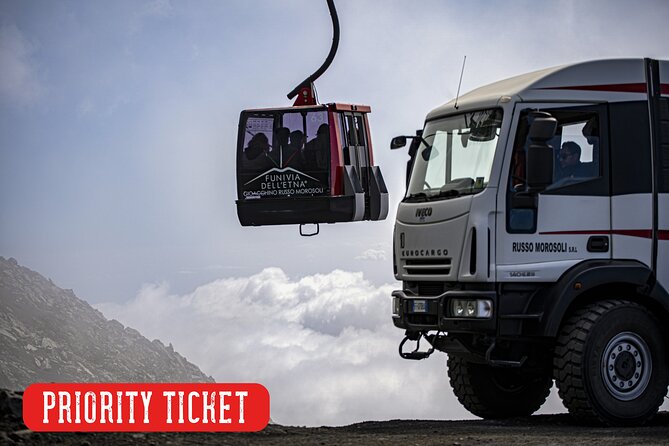 Mount Etna South Slope: Ticketing for the Etna Cable Car - Reaching the south slope near Rifugio Sapienza