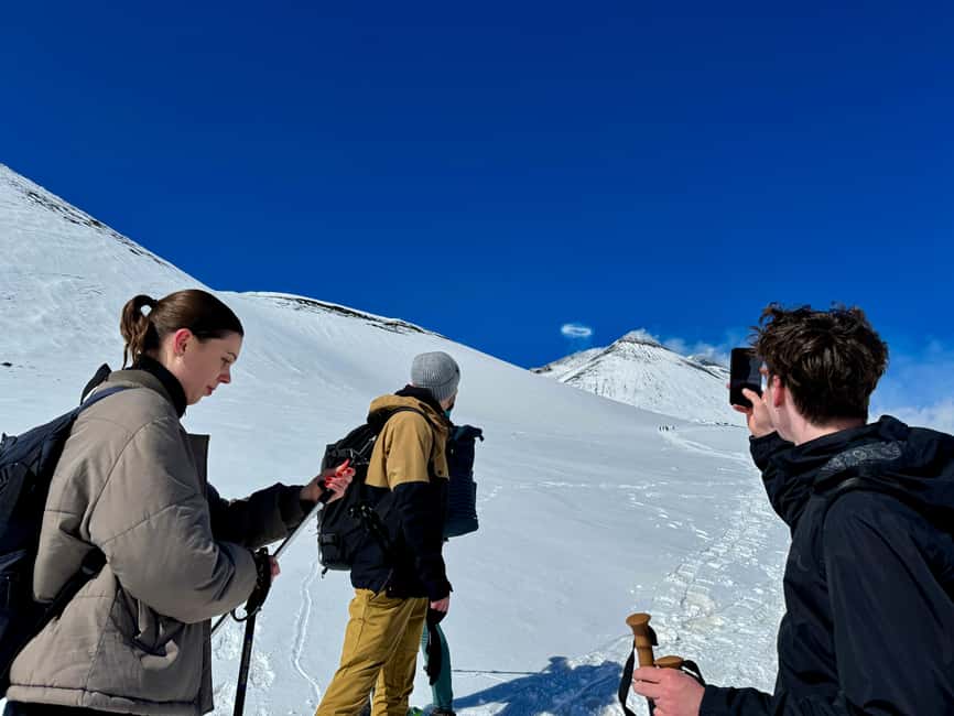 Mount Etna South:Summit Craters Tour in Cable Car & 4x4 Jeep - Hiking toward the Central Crater