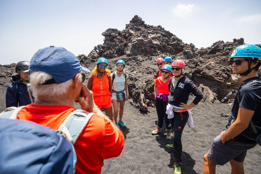 Mount Etna: Summit Guided Hiking Tour up to 3,400 m - Descending toward Valle del Bove