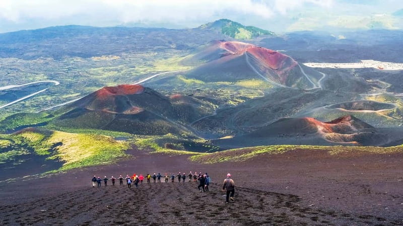 Mount Etna: Trek to 3000m with cable car and 4x4 - Lava channels and the 2002 eruption area