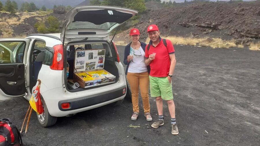 Mount Etna: trek with vintage car, tasting sicilian produtcs - Piano Provenzana and the marks of the 2002 eruption