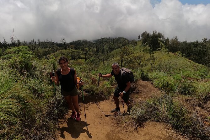 Mount Rinjani 2 Days and 1 Night to Senaru Crater Rim - Sunset at 2,641 meters, with Bali in the distance