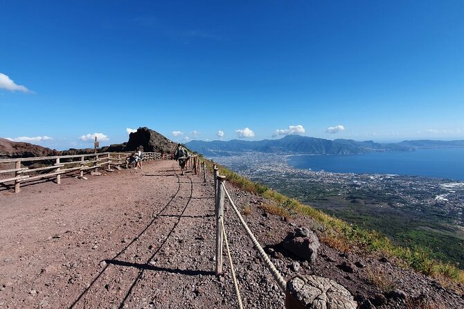 Mount Vesuvius Skip the Line Ticket + Multilingual Audio Guide - Looking into Vesuvius and across the Bay of Naples