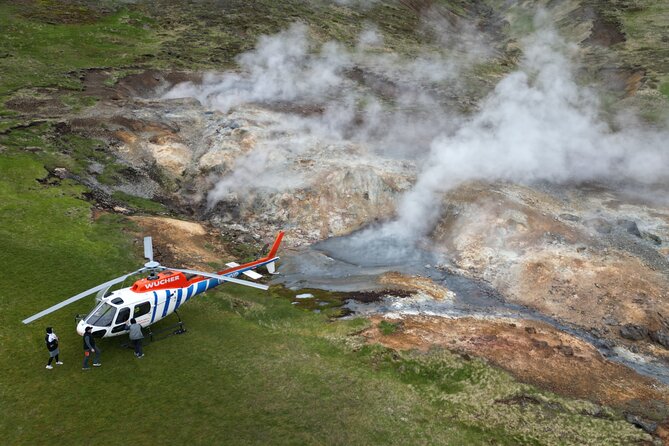 Private Helicopter Tour in Hengill Geothermal Area with Landing - From Ace FBO Reykjavik to the volcanic hills
