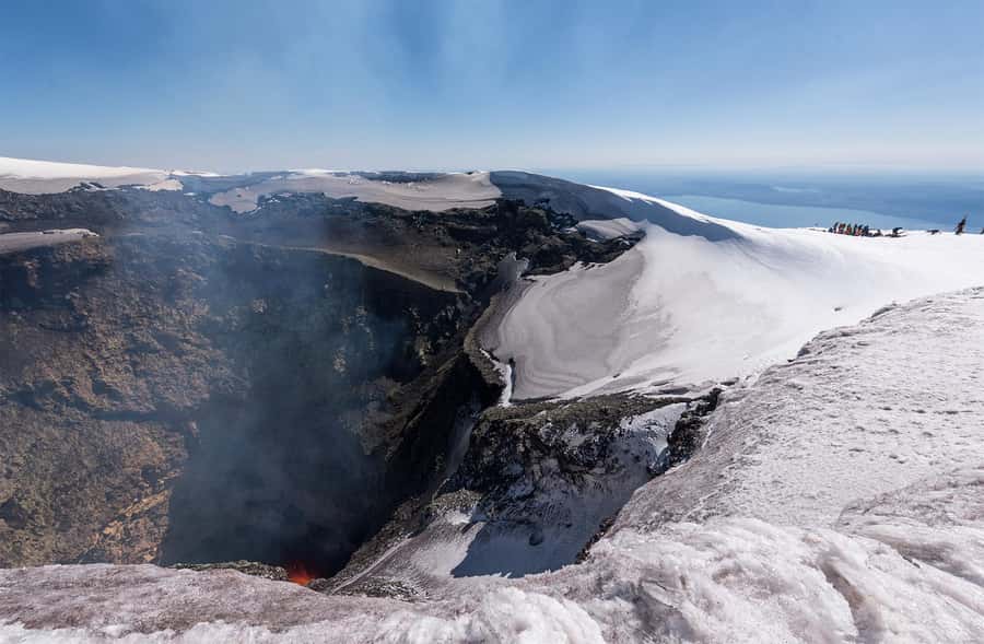 Pucón: Villarrica Volcano Climb - Crampons, ice axes, and the upper slope